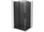 Mexen Velar Duo Cabina Doccia Scorrevole 90 X 80 Cm, Grafite, Nera - 871-090-080-42-70
