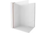 Mexen Kioto L Parete Doccia Walk-In 120 X 200 Cm, Smerigliato, Oro Rosa - 800-120-103-60-30