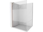 Mexen Kioto L Parete Doccia Walk-In 90 X 200 Cm, Trasparente/Brina, Oro Rosa - 800-090-103-60-35