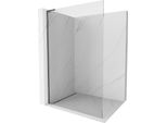 Mexen Kioto L Parete Doccia Walk-In 110 X 200 Cm, Trasparente, Grigio Canna Di Fucile Spazzolato - 800-110-103-66-00
