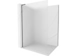 Mexen Kioto L Parete Doccia Walk-In 110 X 200 Cm, Ghiacciato, Grigio Canna Di Fucile Spazzolato - 800-110-103-66-30