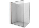 Mexen Kioto L Parete Doccia Walk-In 110 X 200 Cm, Cornice Nera, Oro Rosa - 800-110-103-60-70