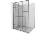 Mexen Kioto L Parete Doccia Walk-In 110 X 200 Cm, Motivo Nero, Oro Rosa - 800-110-103-60-78
