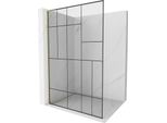 Mexen Kioto L Pannello Doccia Walk-In 70 X 200 Cm, Motivo Nero, Oro Spazzolato - 800-070-103-55-78