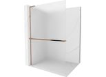 Mexen Kioto+ L Parete Doccia Con Mensola Walk-In 100 X 200 Cm, Brina, Oro Rosa - 800-100-123-60-30