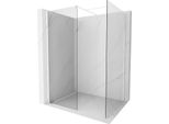 Mexen Kioto Parete Doccia Walk-In 140 X 115 Cm, Trasparente, Bianca - 800-140-202-20-00-115