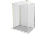 Mexen Kioto Parete Doccia Walk-In 140 X 105 Cm, Trasparente, Oro Spazzolato - 800-140-212-55-00-105
