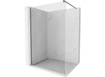 Mexen Kioto Parete Doccia Walk-In 105 X 200 Cm, Trasparente 8 Mm, Metallo Brunito - 800-105-101-95-00