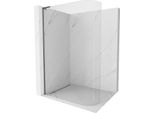 Mexen Kioto-R L Parete Doccia Arrotondata Walk-In 120 X 200 Cm, Trasparente, Gun Metal - 800-120-103-95-06