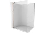 Mexen Kioto L Parete Doccia Walk-In 90 X 200 Cm, Strisce, Oro Rosa - 800-090-103-60-09