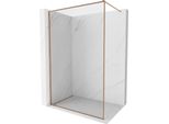Mexen Kioto-F Parete Doccia Walk-In Con Cornice 120 X 202 Cm, Trasparente 8 Mm, Rame Spazzolato - 800-120-104-65-00
