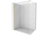 Mexen Kioto-X Parete Doccia Walk-In 120 X 200 Cm, Trasparente 10 Mm, Oro Spazzolato - 800-120-101-55-00-X