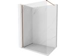Mexen Kioto-X Parete Doccia Walk-In 60 X 200 Cm, Trasparente 10 Mm, Oro Rosa - 800-060-101-60-00-X