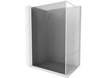 Mexen Kioto-F Parete Doccia Walk-In Con Cornice 120 X 202 Cm, Grafite 8 Mm, Bianca - 800-120-104-20-40