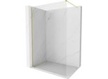 Mexen Kioto-X Pannello Doccia Walk-In 80 X 200 Cm, Trasparente 10 Mm, Oro Spazzolato - 800-080-101-55-00-X