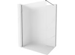 Mexen Kioto-X Parete Doccia Walk-In 80 X 200 Cm, Brina 10 Mm, Gun Metal - 800-080-101-95-30-X