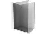 Mexen Kioto-X Parete Doccia Walk-In 130 X 200 Cm, Grafite 10 Mm, Bianca - 800-130-101-20-40-X