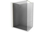 Mexen Kioto-X Parete Doccia Walk-In 120 X 200 Cm, Grafite 10 Mm, Oro - 800-120-101-50-40-X