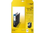 Etichette Angolari Per Cartelle Sigel, Larghe, 53 X 190 Mm