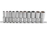 Bgs Set Di Chiavi A Bussola Esagonali A Trazione Profonda E Quadrata 10 Mm (3/8") Sw 8 - 19 Mm 11 Pezzi - 2222"