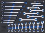 Bgs Inserto Per Carrello Da Officina 3/3: Doppia Chiave Aperta / Doppia Chiave Ad Anello / Chiave Ad Anello A Cricchetto 26 Pz - 4016