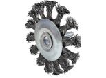 Ks Tools Spazzola Rotonda In Filo D'acciaio 0,5 Mm, ø 75 Mm, 340.0039