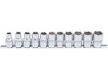 Bgs Set Di Chiavi A Bussola Esagonali A Trazione Quadrata 12,5 Mm (1/2") Sw 10 - 21 Mm 11 Pezzi - 9106"