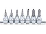 Bgs 9341 | Set Di Inserti Per Bit | 10 Mm (3/8") | Profilo A T (Per Torx) Con Foro T15 - T50 | 7 Pz."