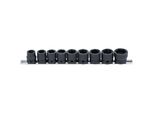 Bgs Kraft Set Di Chiavi A Bussola Esagonali, Extra Piatte A Trazione Quadrata 12,5 Mm (1/2") Sw 13 - 24 Mm 9 Pezzi - 9551"