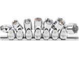 Set Di Chiavi A Bussola Snodate, Esagonali | Attacco Quadro 10 Mm (3/8") | Sw 3/8"" - 3/4"" | Misure In Pollici | 7 Pz."