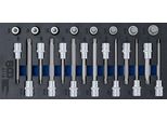 Bgs Carrello Da Officina 1/3: Set Di Inserti Per Inserti A Vite Quadra 12,5 Mm (1/2") Interno Multidente (Per Xzn) 22 Pezzi - 4118"