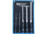 Bgs 70098 | Set Di Lime Da Officina | 5 Pezzi | Set Di Lime | Lime Piatte, Semitonde, Triangolari, Rotonde