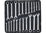 Bgs Technic 30010 Set Di Chiavi Ad Anello A Cricchetto Da 22 Pezzi - Argento