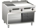 Kbs Piastra Grill Elettrica 1/3 Scanalata Cromata 16,2Kw 3 Zone Di Riscaldamento Struttura Aperta