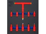 Bgs Carrello Da Officina Inserto 2/3: Set Di Bussole Vde A Bussola Quadra 10 Mm (3/8") / 12,5 Mm (1/2"") Bussola Esagonale 4 - 10 Mm 10 Pezzi - 70216"