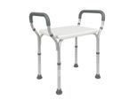 Mobiclinic, Acueducto, Sedia Da Bagno E Doccia, Sgabello Da Doccia Ortopedico, Alluminio, Pvc, Regolabile In Altezza, Ergonomico, Con Braccioli, Antiscivolo