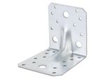 Alberts 330521 Connettore Angolare Per Carichi Pesanti Con Bordino, Zincato Sendzimir, 105 X 105 X 90 Mm, Set Da 12