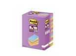 Post-It Super Sticky Notes Carnival Haftnotizen Extrastark Farbsortiert, 16 BlöCke (655-16SS-COL)