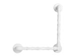 Alberts 141158 Maniglione, Nervato, Regolabile Con Snodo, In Plastica, Bianco, Lunghezza Maniglia 324 Mm