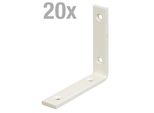 Alberts 847784 Angolo Di Apertura, Stretto, Plastificato Bianco, 100 X 100 X 20 Mm, Set Da 20