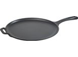 Victoria 36379 Piastra Grill Smaltata In Ghisa Comal Pizza Pan 30Cm Induzione, Fire Grill Nero