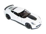 Chevrolet Corvette Z06 2017 Modellino Di Auto In Metallo Con Motore A Strappo Auto Giocattolo Welly 23 (Bianco)
