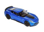 Chevrolet Corvette Z06 2017 Modellino Di Auto In Metallo Con Motore A Strappo Giocattolo Auto Giocattolo Welly 23 (Blu-Metallico)