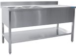 Lavello Saro A 2 Vasche A Sinistra 1600X600X850Mm Base E Basamento
