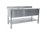 Lavello Saro 2 Vasche, Destro - L 1600 X P 600 Mm