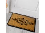 Zerbino In Cocco Per Scarpe Pulite "Sweet Home"" Nero Marrone Dimensioni - 60 X 90 Cm"