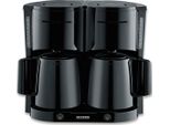 SEVERIN Duo-Filterkaffeemaschine mit 2 Thermokannen KA 9315 KA 9315 aus Kunststoff, schwarz Filterkaffeemaschine Kaffeemaschine Duo-filterkaffeemaschine Filterkaffeemaschine Mit 2 Thermokannen