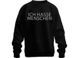 I Hate People Saying Sarcasm Antisocial Minimalist Unisex Felpa Pullover, Nero, L