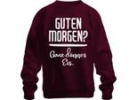 Buongiorno Molto Sottile Ghiaccio Mattina Grouch Regalo Casa Ufficio Unisex Felpa Pullover, Borgogna, 3XL