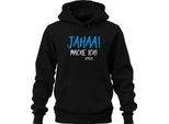 Jahaa! Lo Farò Più Tardi! Procrastinazione Dicendo Homeoffice Ufficio Unisex Felpa Con Cappuccio, Nero, Xl